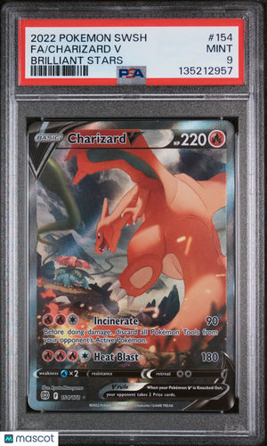 Charizard V Brilliant Stars PSA 9 154/172 2022 Pokemon Sword and Shiel