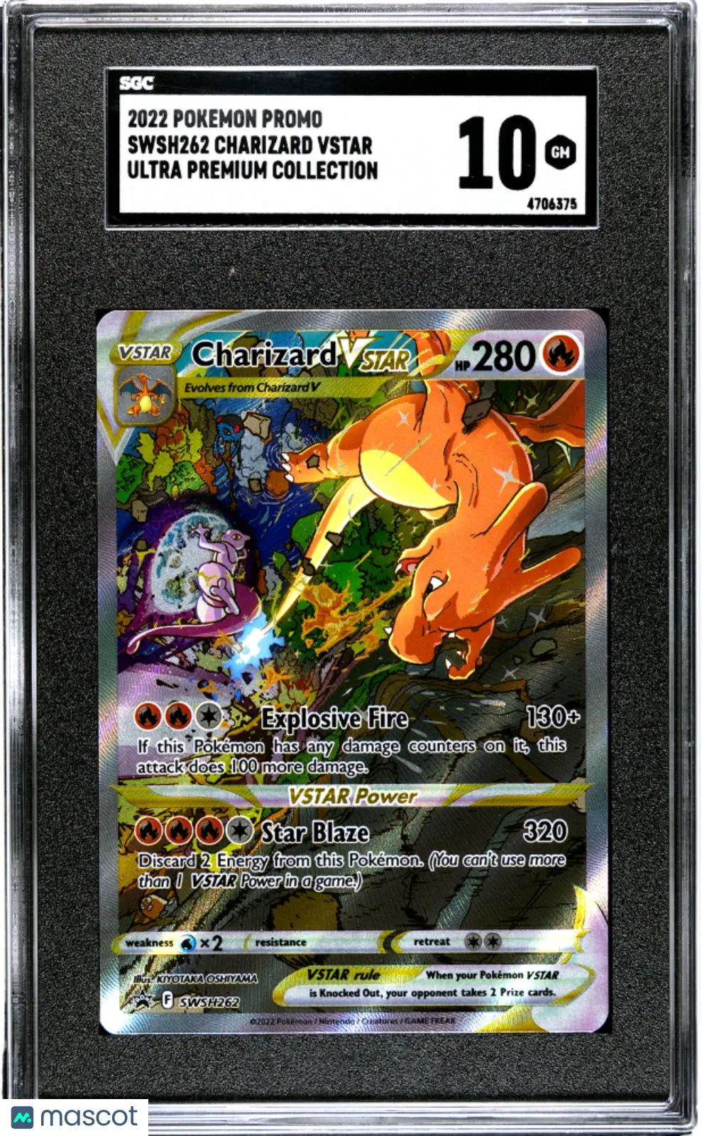 Charizard VSTAR SWSH262 SGC 10 GEM MINT PROMO 2022 Pokemon UPC Ultra Premium 