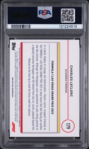 Charles Leclerc /299 PSA 10 Mini Diamond Refractor 2024 Topps Chrome F1 Formula 