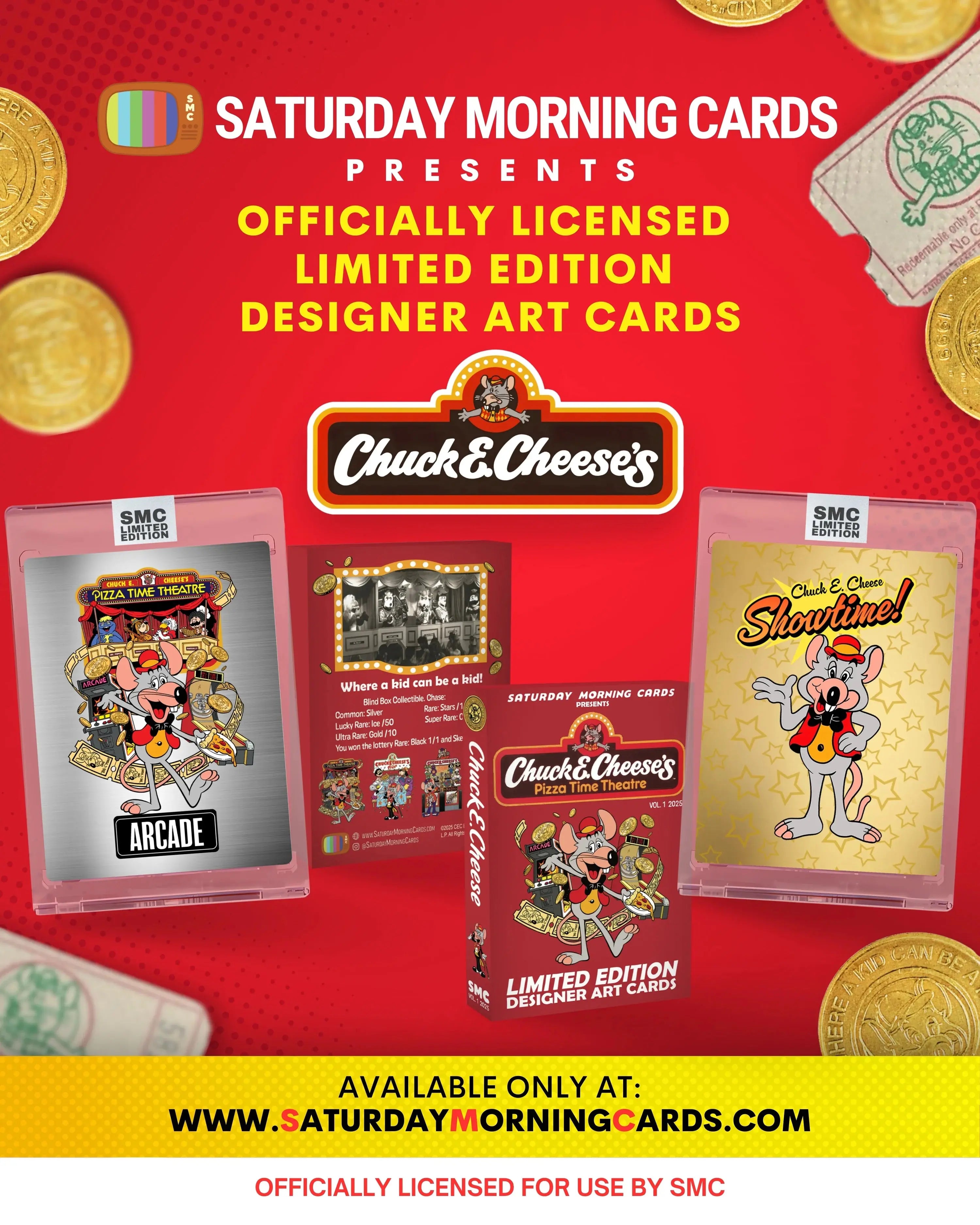 Chuck E Cheese Saturday Morning Cards (Single Card) 
