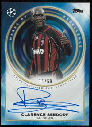 Clarence Seedorf /50 Auto GOLD 2024-25 Topps UEFA 