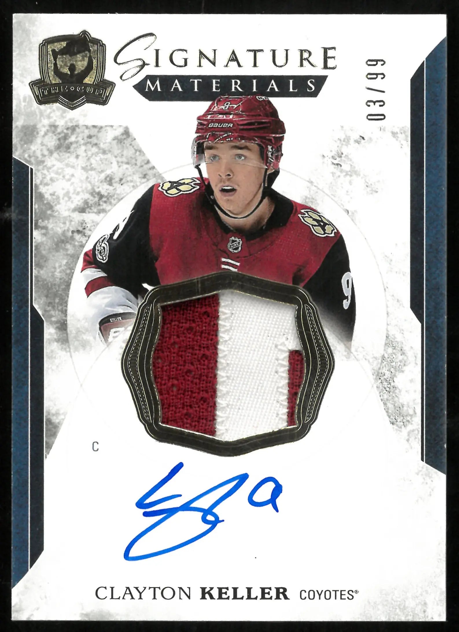 Clayton Keller Signature Materials /99 Patch Auto RC UD The Cup 