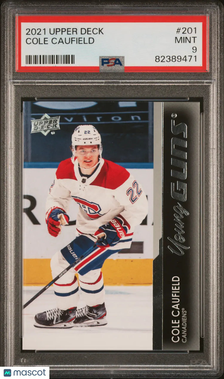Cole Caufield PSA 9 Young Guns RC Rookie 2021-22 21-22 UD Upper Deck CANADIENS 
