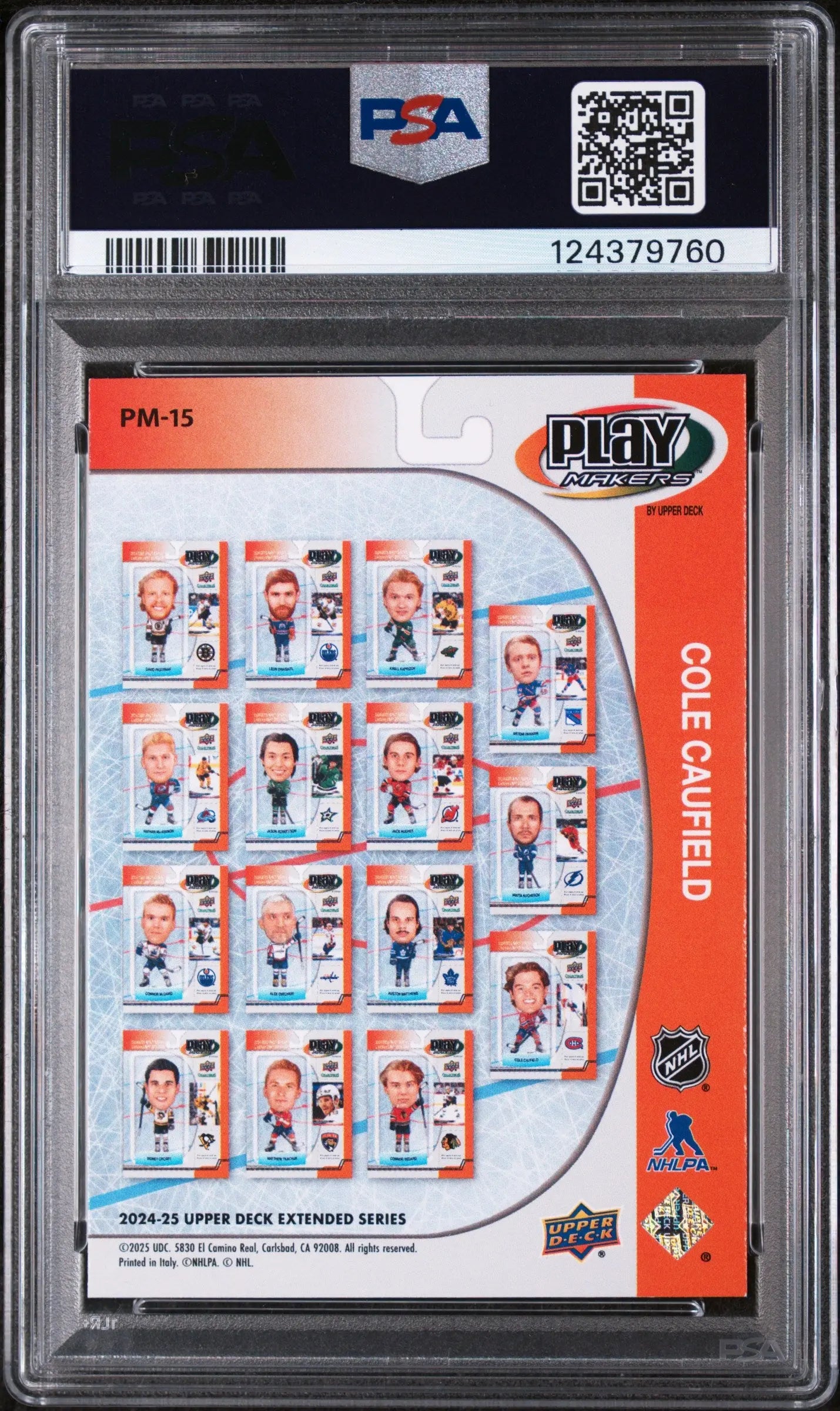 Cole Caufield Playmakers PSA 10 SP 2024-24 24-25 UD Upper Deck 