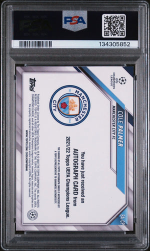 Cole Palmer PSA 9 RC Auto Rookie 2021-22 Topps UEFA Champions League Autograph 