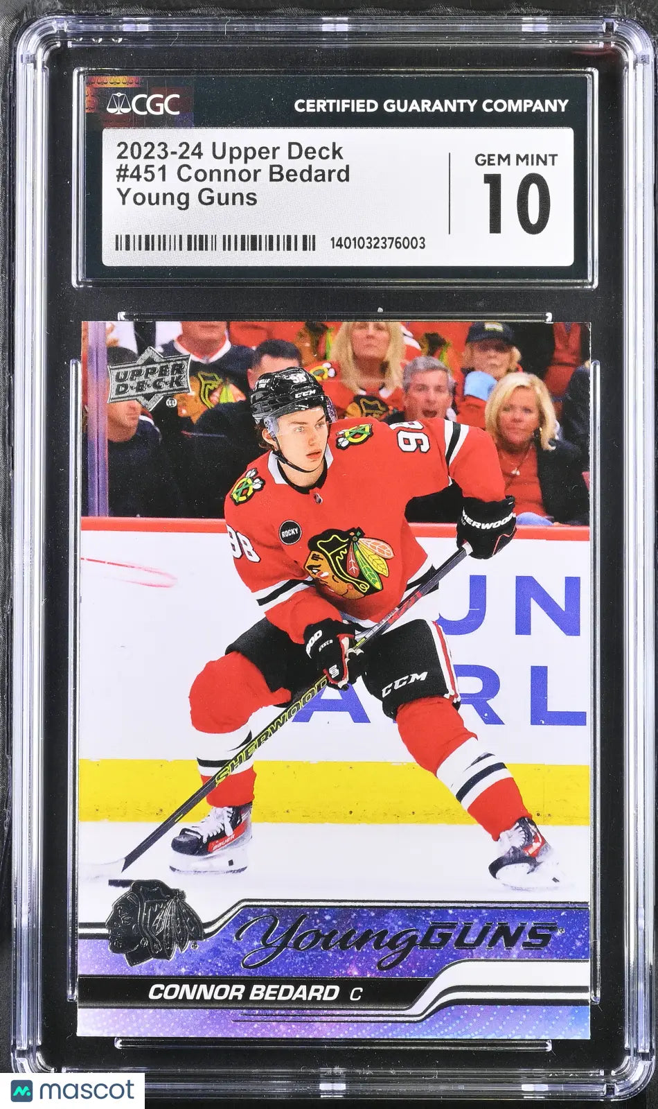 Connor Bedard CGC 10 Young Guns RC Rookie 2023-24 23-24 Upper Deck 