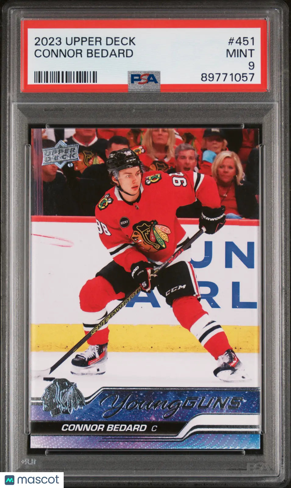 Connor Bedard Young Guns RC Rookie PSA 9 2023-24 23-24 Upper Deck UD 