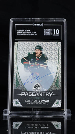 Connor Dewar Auto RC Green Pageantry Rookie Autograph TAG 10 GEM SP Authentic 