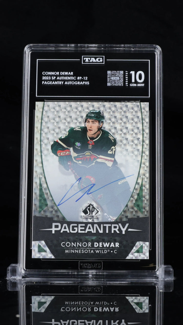 Connor Dewar Auto RC Green Pageantry Rookie Autograph TAG 10 GEM SP Authentic 