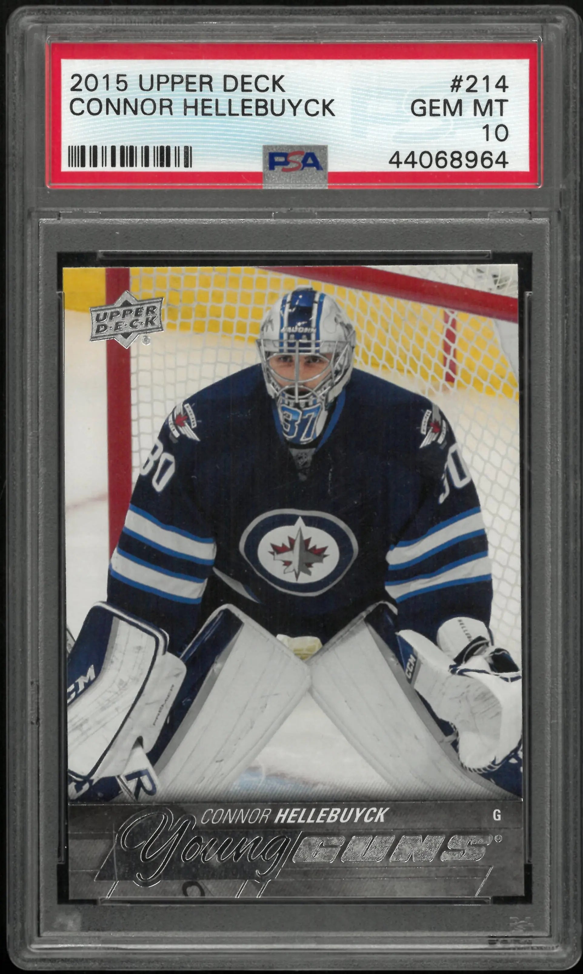 Connor Hellebuyck Young Guns RC Rookie PSA 10 UD Upper Deck 2015-16 15-16 