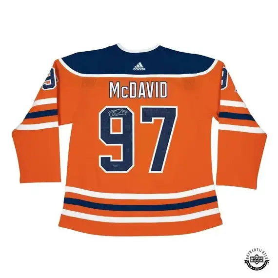 Connor McDavid Autograph Oilers Jersey Orange 
