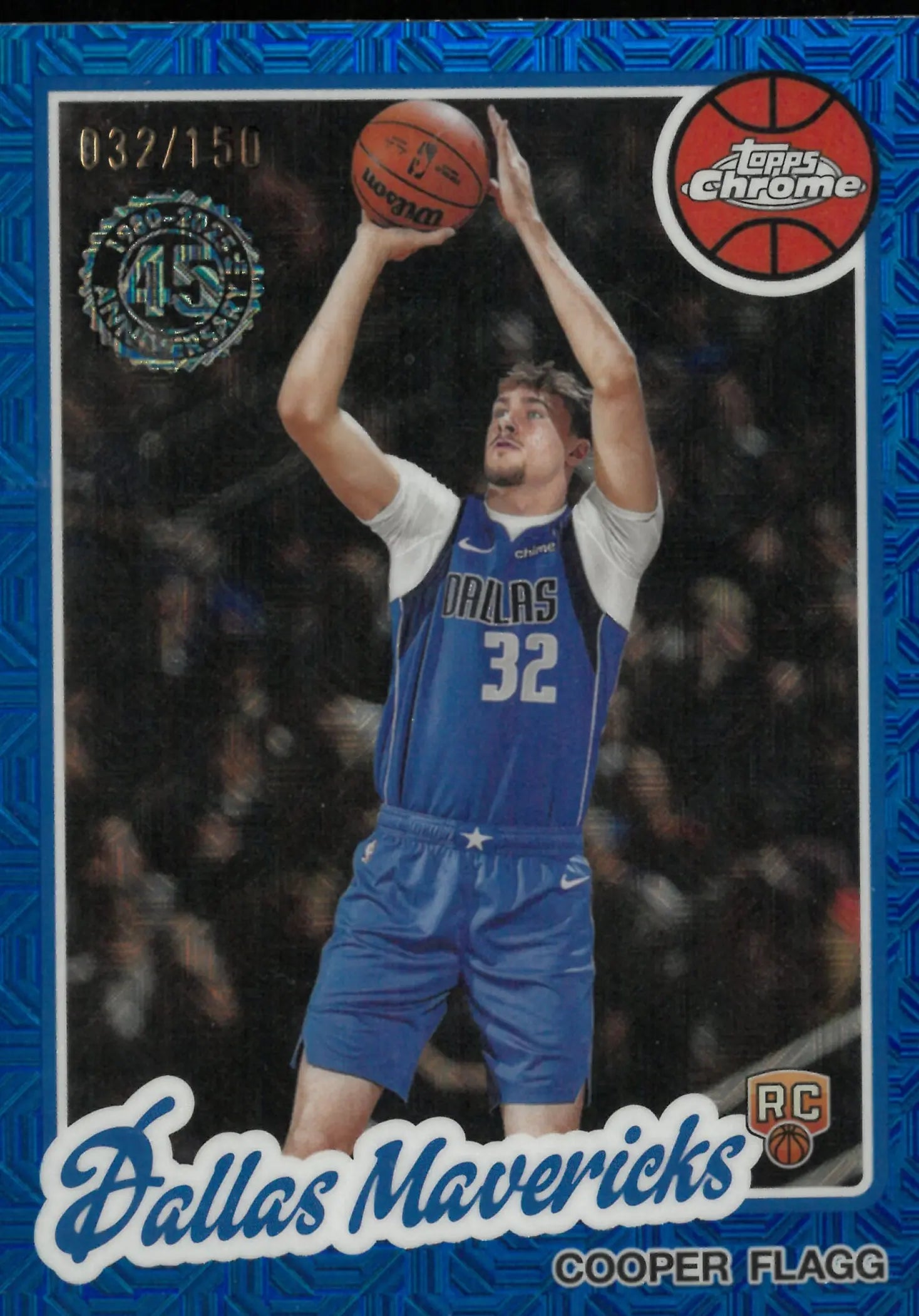Cooper Flagg RC Rookie /150 32/150 Jersey # 2025-26 Topps Silver Pack 
