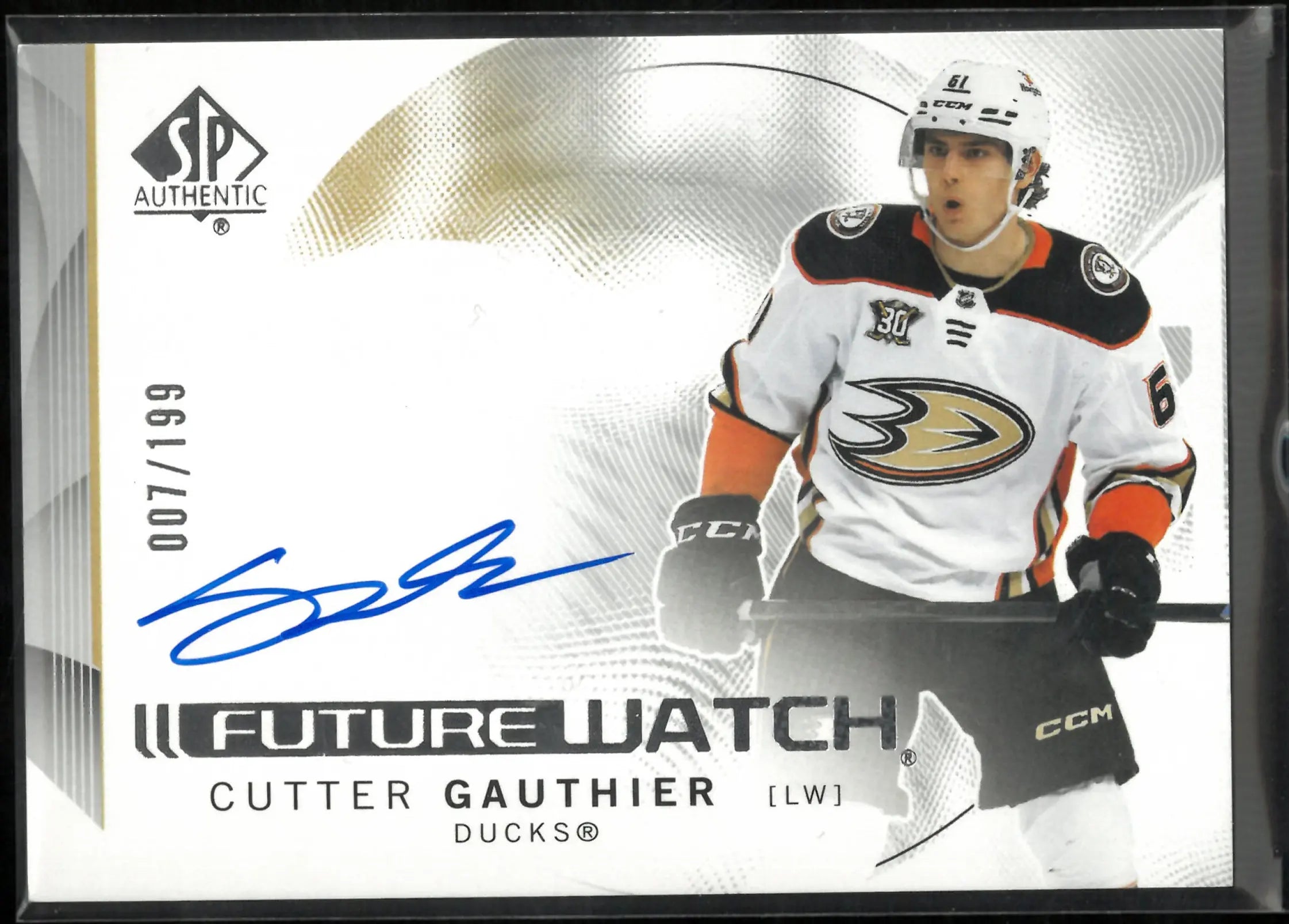 Cutter Gauthier Future Watch /199 Auto RC Rookie 2024-25 SP Authentic 