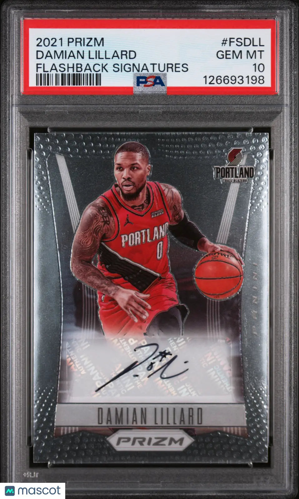 Damian Lillard Flashback Signatures PSA 10 Auto Autograph 2021-22 Prizm 21-22 