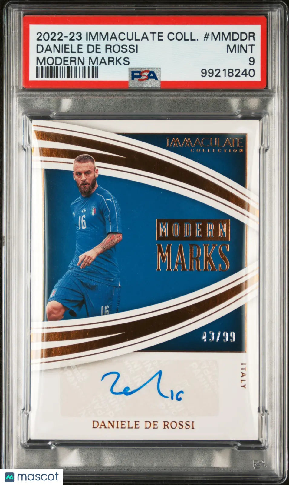 Daniele De Rossi Modern Marks /99 Auto PSA 9 Autograph 2022-23 Immaculate 22-23 