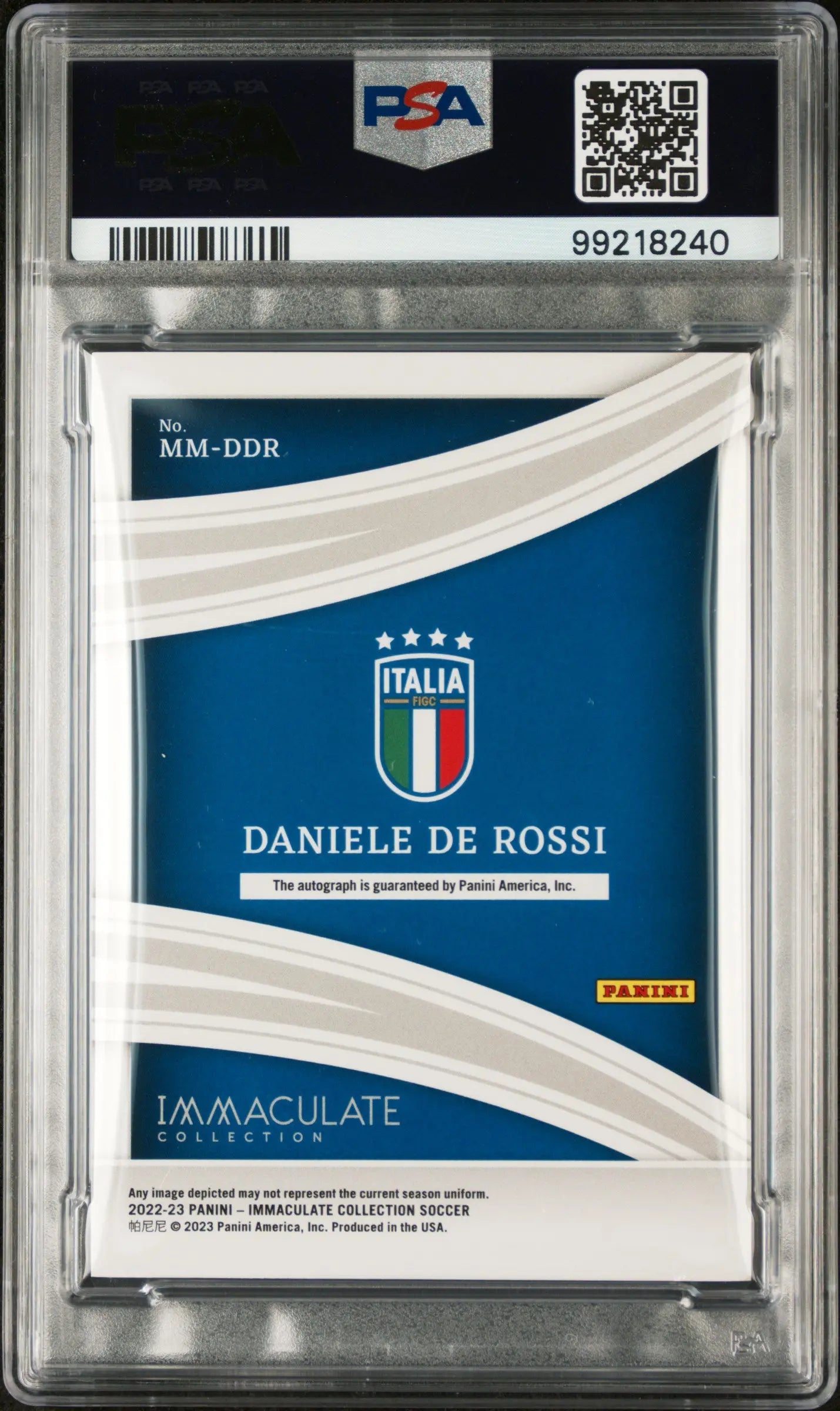 Daniele De Rossi Modern Marks /99 Auto PSA 9 Autograph 2022-23 Immaculate 22-23 