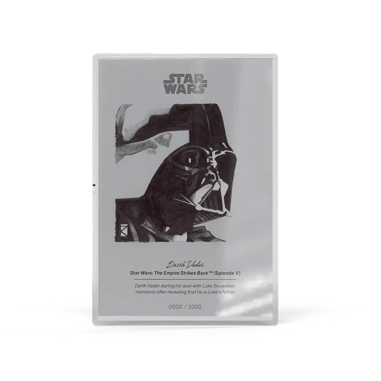 Darth Vader Sketch Art Silver Foil Collectible 