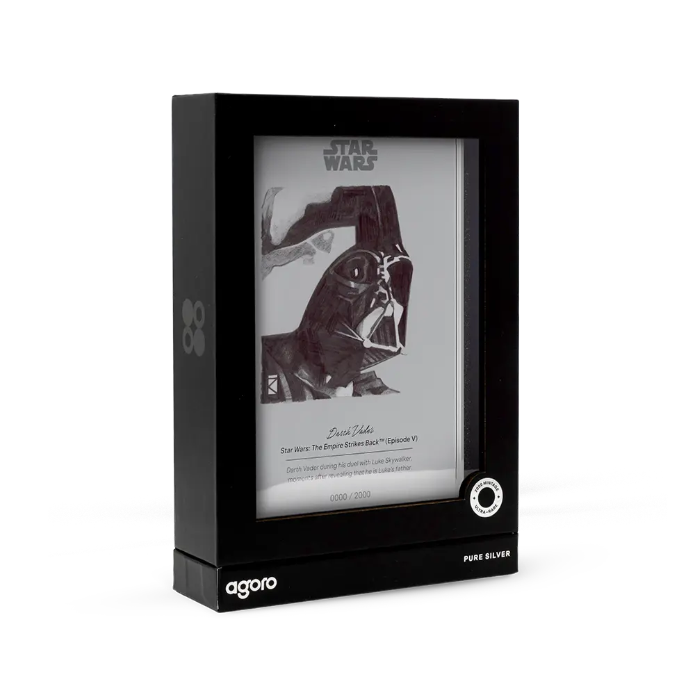 Darth Vader Sketch Art Silver Foil Collectible 
