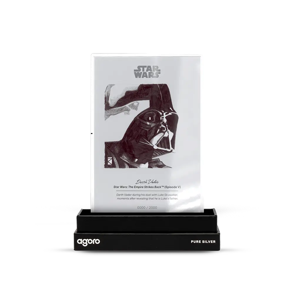 Darth Vader Sketch Art Silver Foil Collectible 
