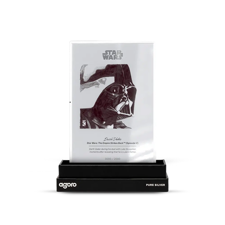 Darth Vader Sketch Art Silver Foil Collectible 