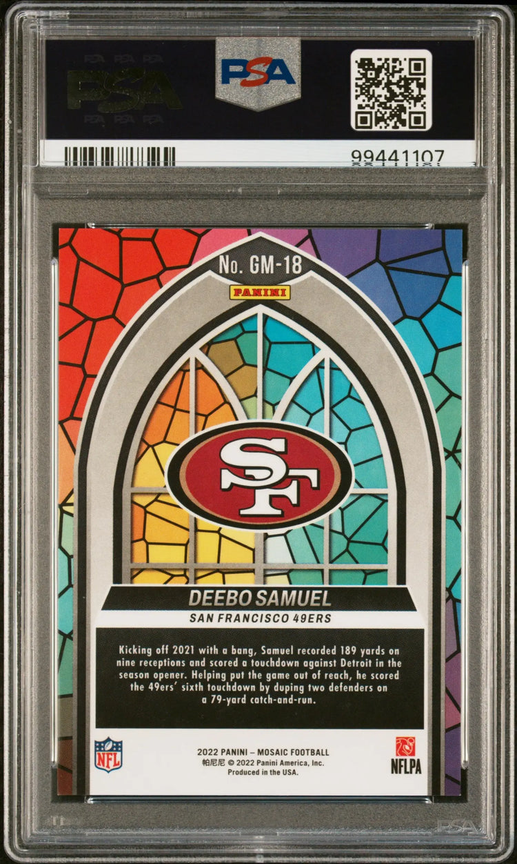 Deebo Samuel Glass Mosaic PSA 9 2022 Panini 49ers 