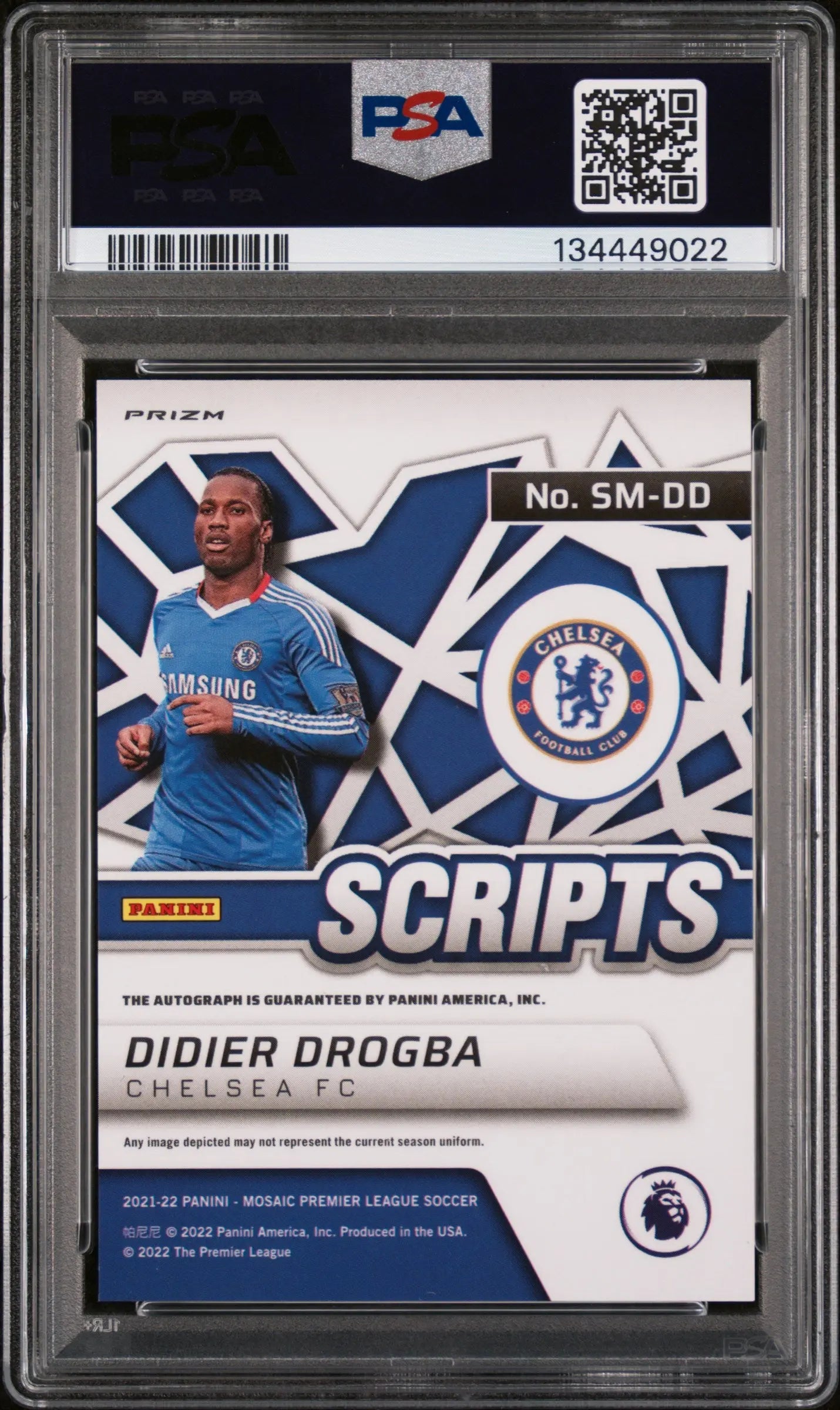 Didier Drogba Auto PSA 10 Autograph Scripts Mosaic 2021-22 PL 