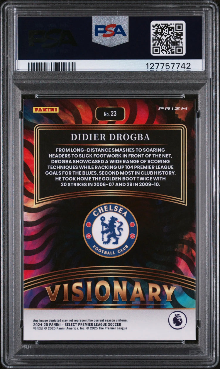 Didier Drogba SP SSP PSA 10 Visionary 2024-25 Panini Select Premier League 