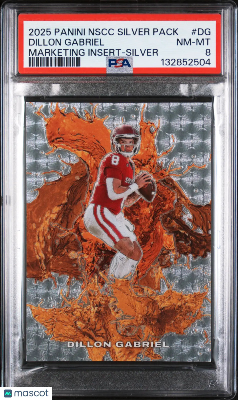 Dillon Gabriel /25 PSA 8 2025 Panini NSCC Silver Pack Marketing Insert 
