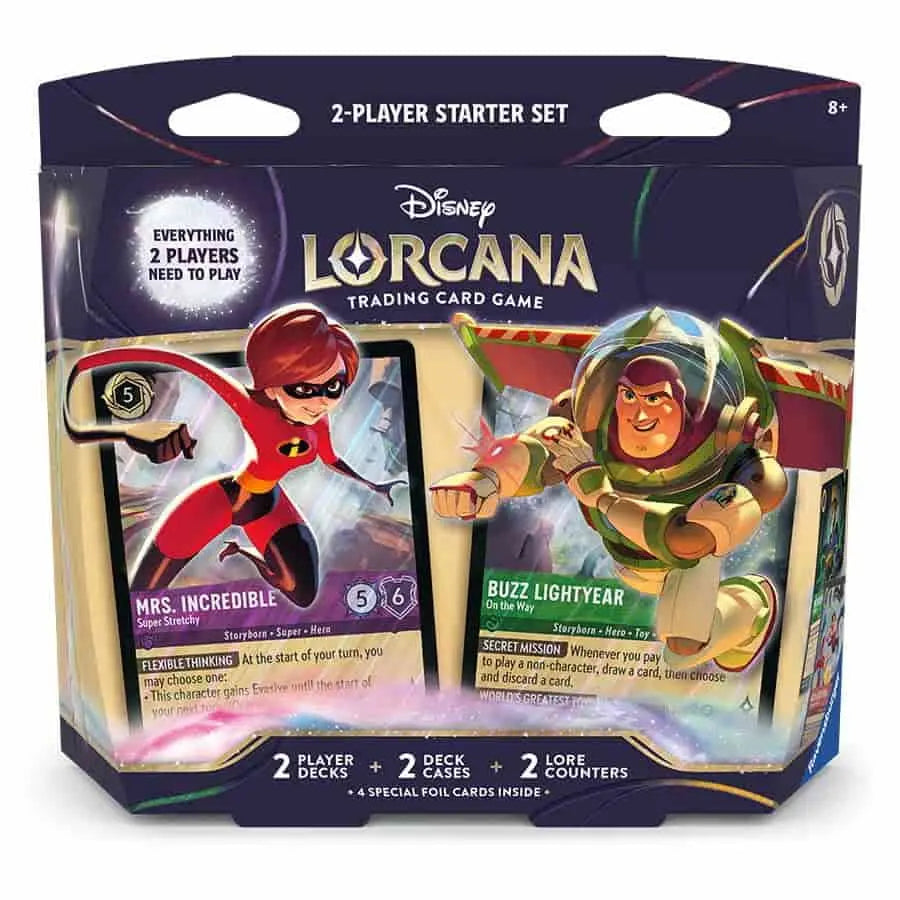 Disney Lorcana Two-Player Deck: Elastigirl & Buzz Lightyear 