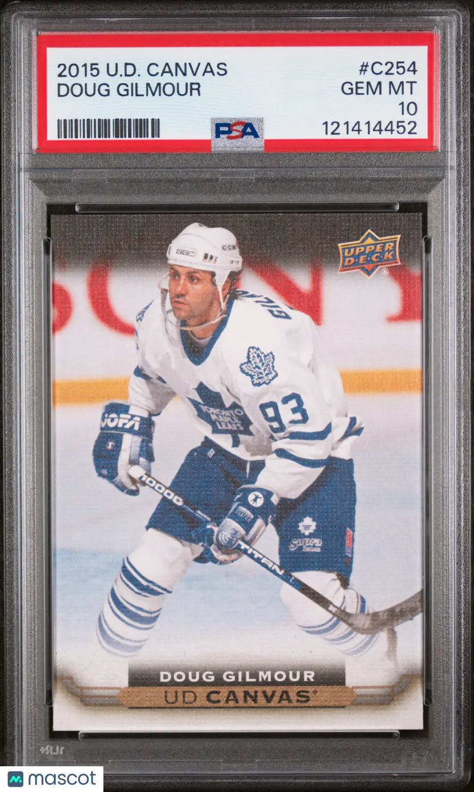 Doug Gilmour Canvas SP Retired PSA 10 GEM 2015-16 15-16 UD Upper Deck C254 