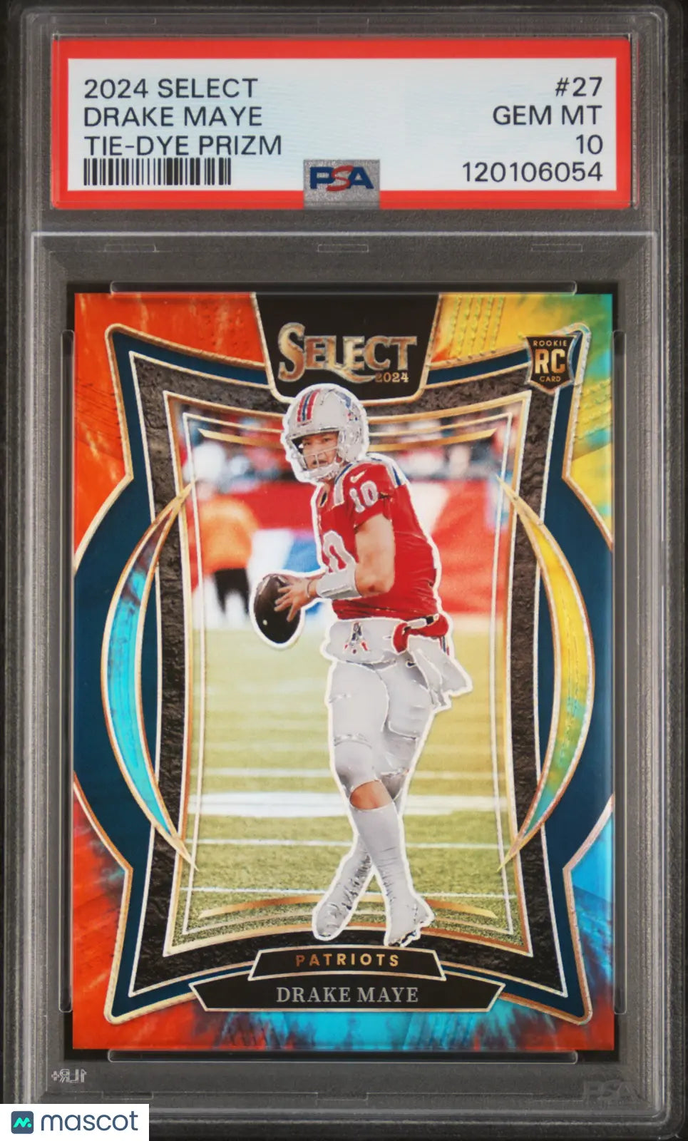 Drake Maye RC /25 PSA 10 2024-25 Select 24-25 Rookie Tie-Dye Prizm 