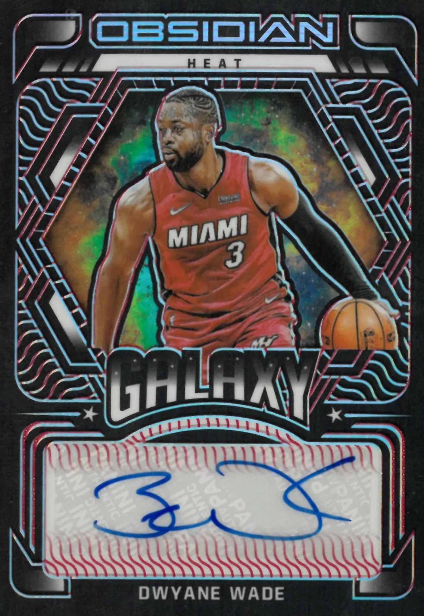 Dwayne Wade Auto Obsidian 1/5 /5 2021-22 21-22 Panini 