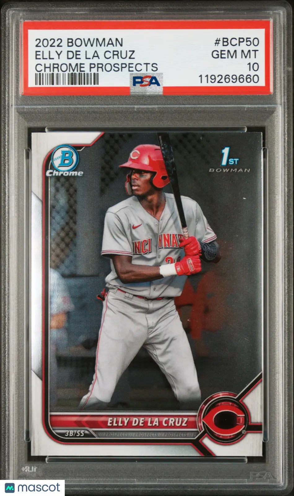 Elly De La Cruz RC Rookie PSA 10 2022 Bowman Chrome Prospects 1st REDS 