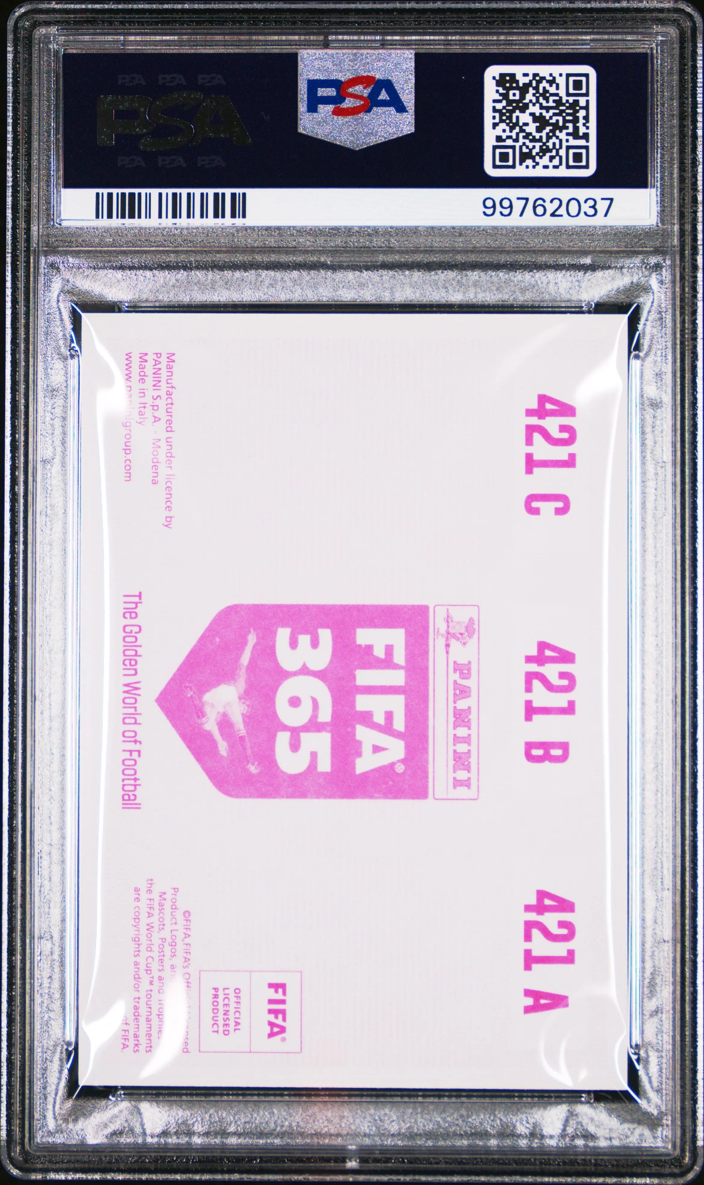 Erling Haaland Haland RC PSA 9 Rookie 2019 Panini Sticker FIFA 365 Pink Back 