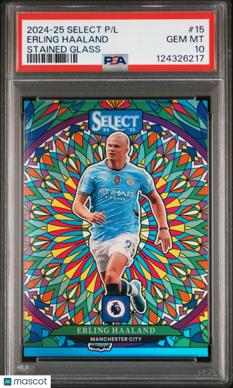 Erling Haaland Stained Glass PSA 10 2024-25 Select Premier League SSP #15 