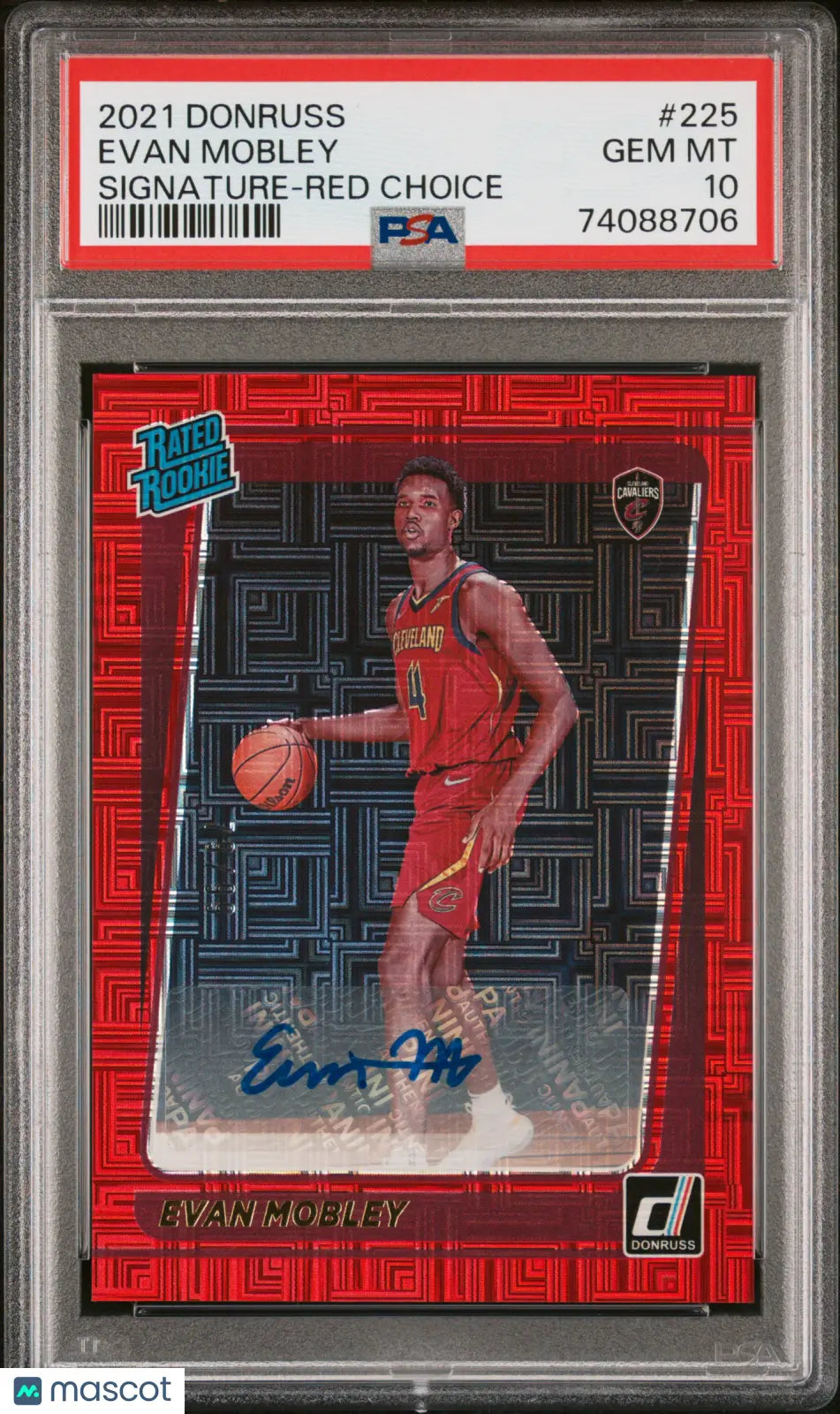 Evan Mobley Auto RC /99 PSA 10 2021-22 Donruss Rated Rookie 21-22 Panini 