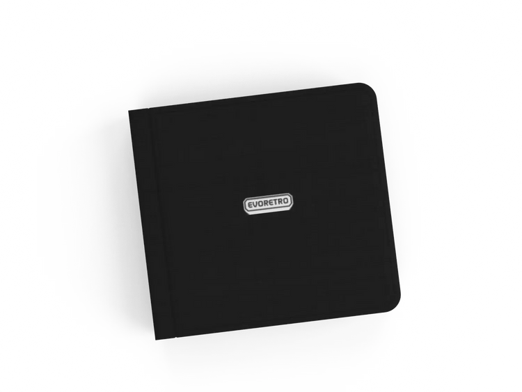 EvoRetro 4x3 Card Binder: Black Zipper Organizer for 528 Cards