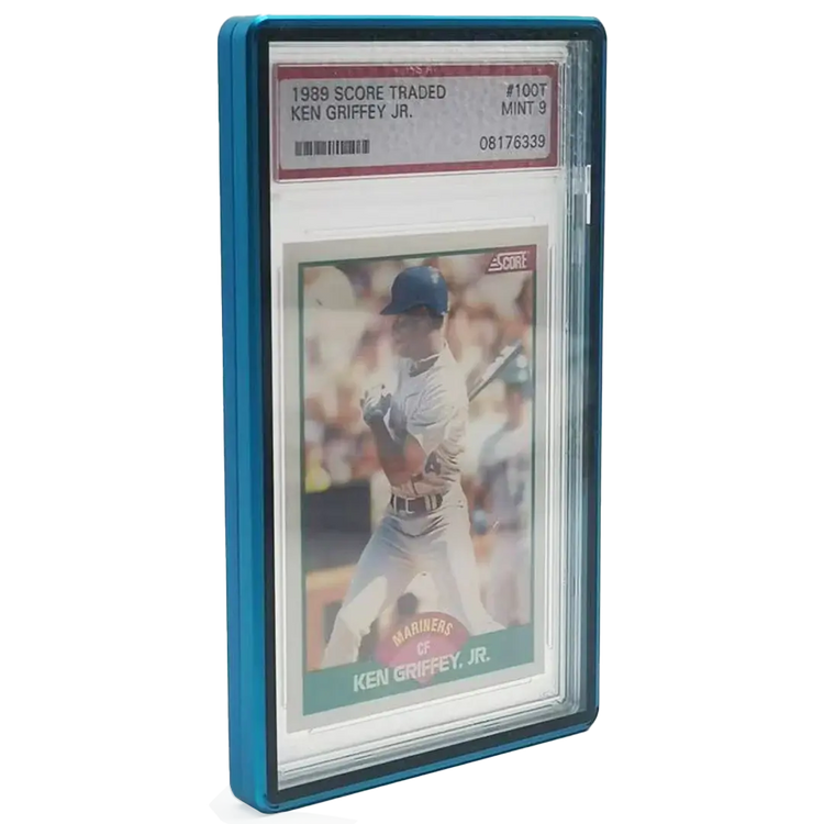 EvoRetro Magnetic Case bumper for PSA slab Graded Card Blue 