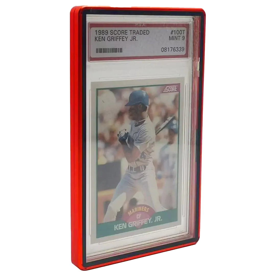 EvoRetro Magnetic Case bumper for PSA slab Graded Card Red 