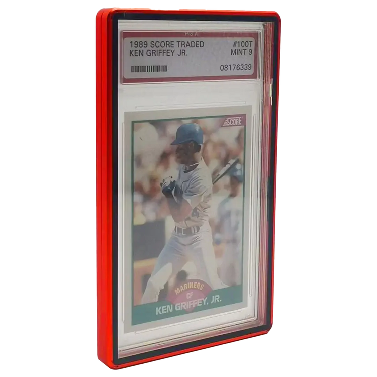 EvoRetro Magnetic Case bumper for PSA slab Graded Card Red 