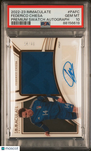 Federico Chiesa PSA 10 Immaculate /99 Premium Swatches Auto Patch 2022-23 