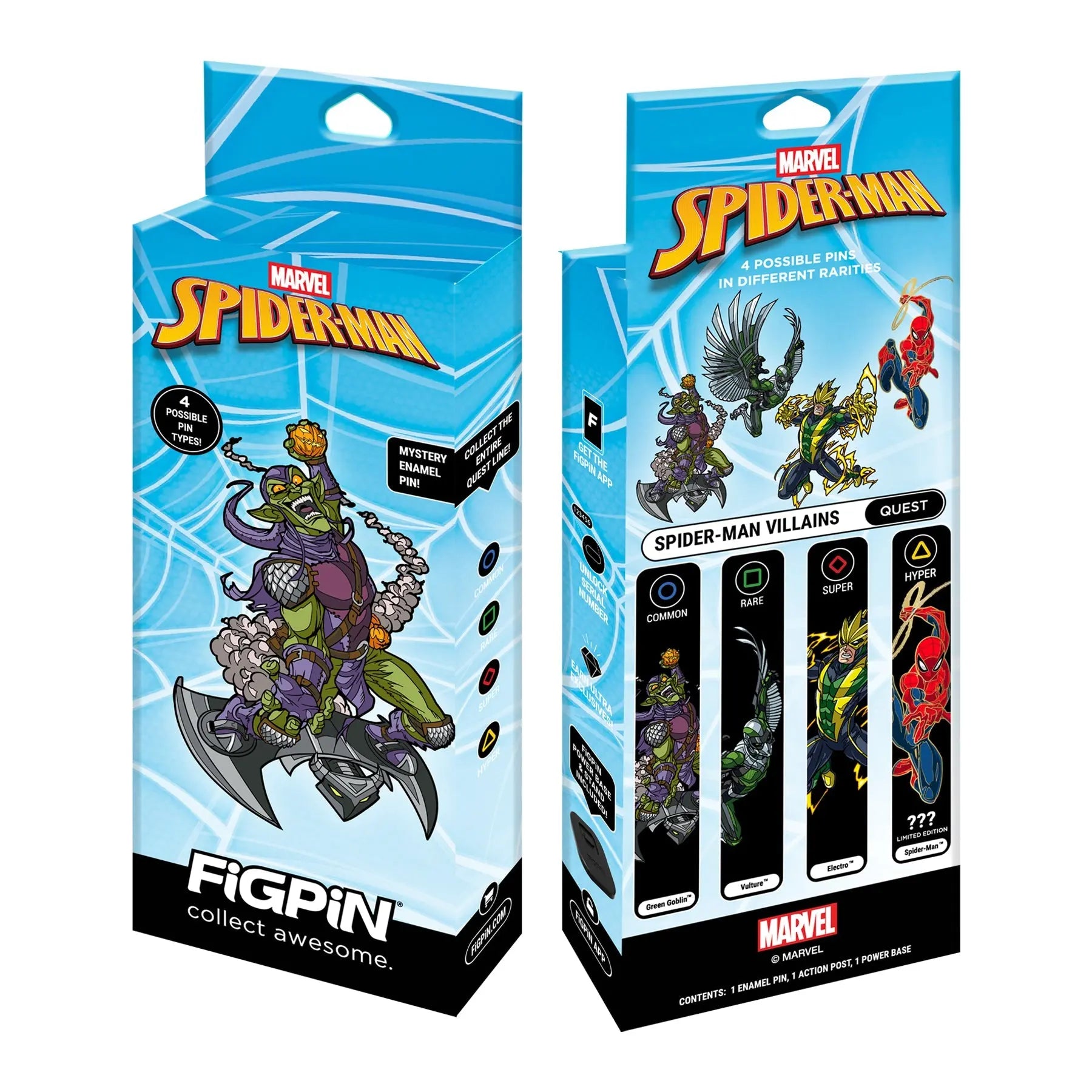 FiGPiN QUEST Spider-Man Villains Collector's Display Set 