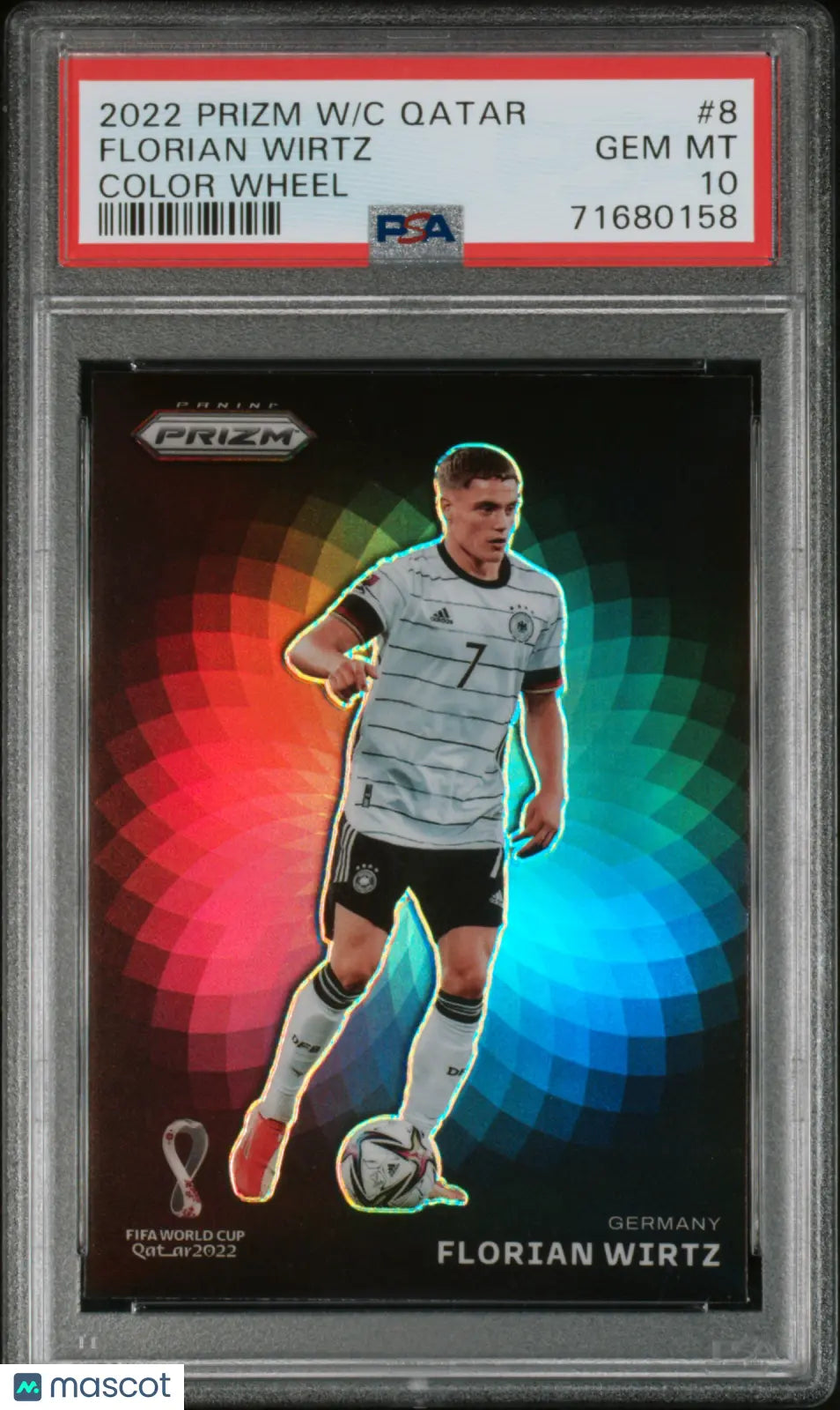 Florian Wirtz Color Wheel PSA 10 GEM 2022 Prizm World Cup Qatar #8 SSP 