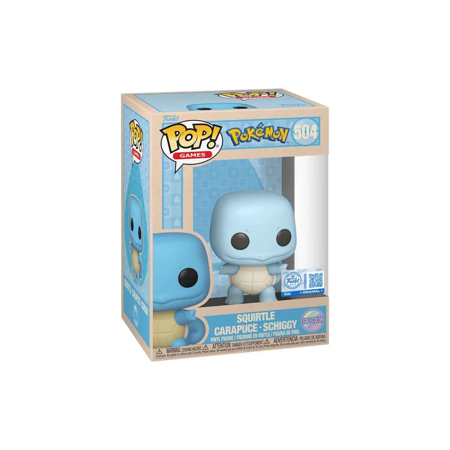 Funko Pop! Pokémon Squirtle (Soft Clear) Vinyl Figure 