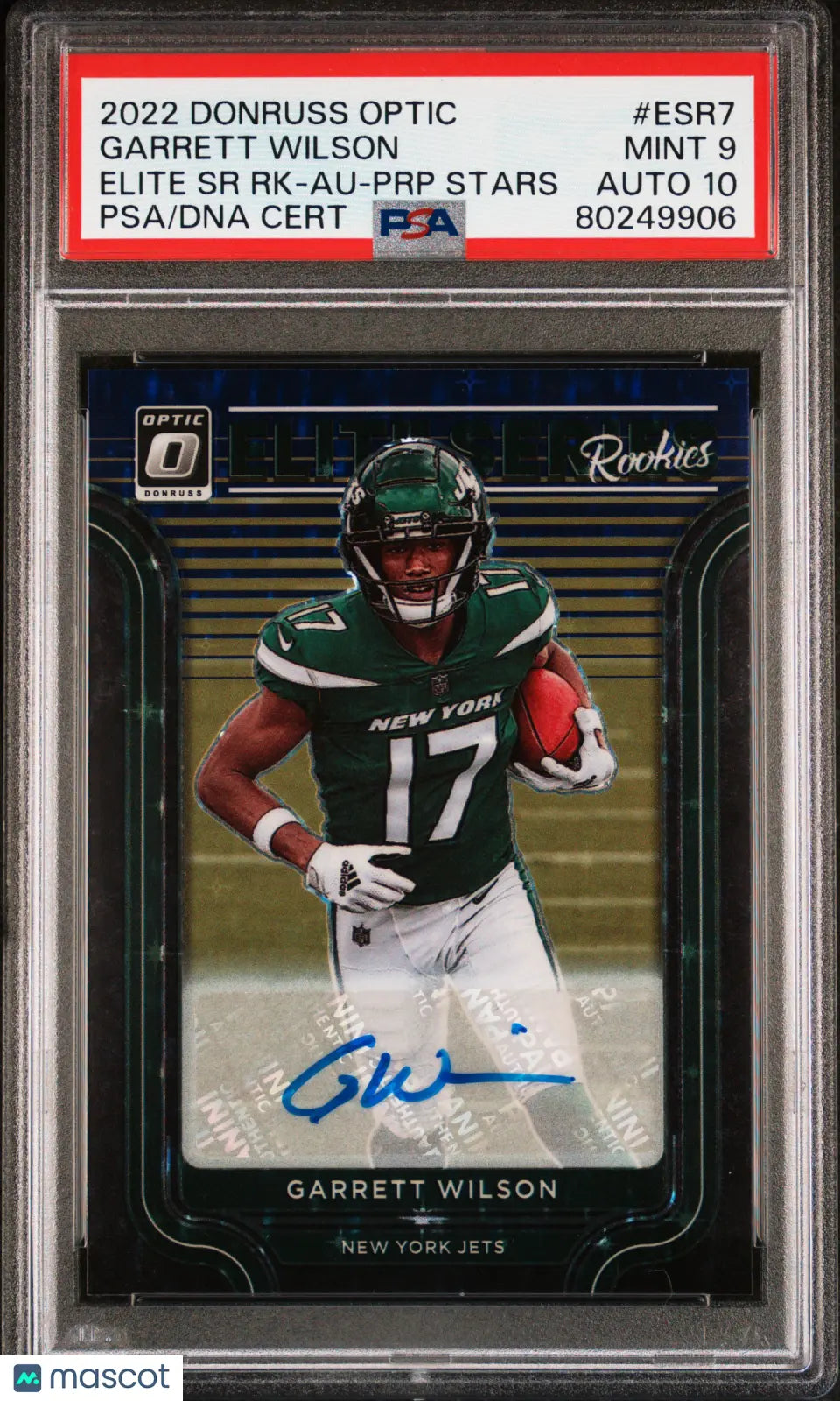 Garrett Wilson PSA 9 Auto 10 /25 Elite Series RC Rookie Purple Stars Autograph 