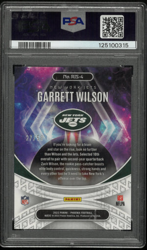 Garrett Wilson RC PSA 10 2022 Panini Phoenix Rookie Rising Bronze /50 