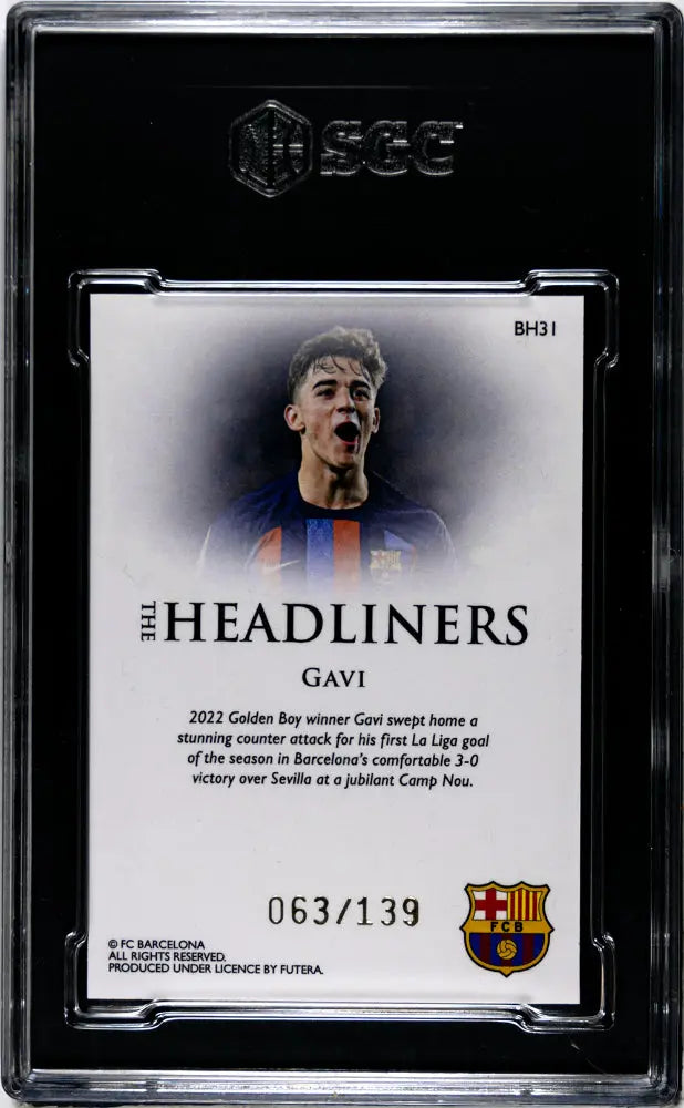 Gavi /139 Headliners Futera SGC 9 FC Barcelona 2022-23 22-23 