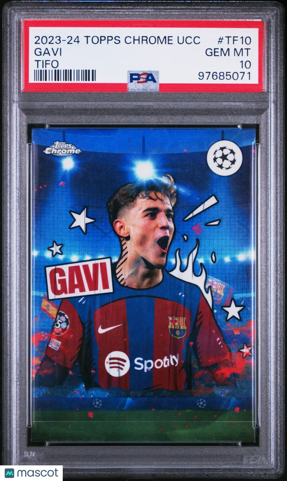 Gavi Tifo PSA 10 2023-24 Topps Chrome UCC 23-24 TF-10 
