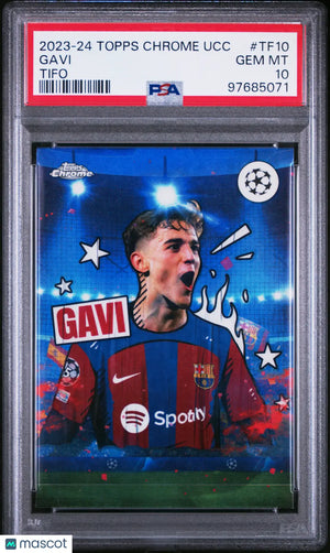 Gavi Tifo PSA 10 2023-24 Topps Chrome UCC 23-24 TF-10 