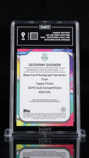 Geovany Quenda /75 Auto RC 2024-25 Topps Finest UCC  Magenta Wave Rookie TAG 9 